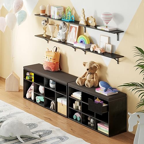 Long Wall Shelves (Espresso / 47.3 Inch)