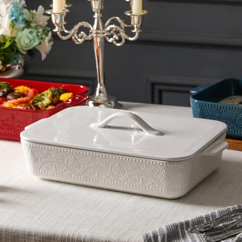 Casserole Dish with Lid (White)