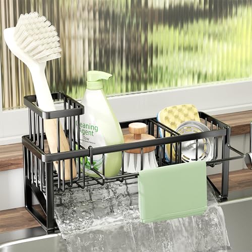 Sponge Holder for Kitchen Sink (Black)