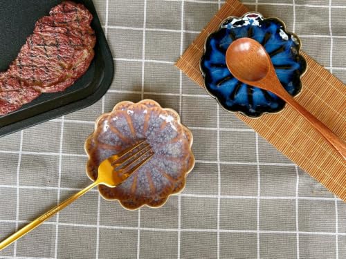 Ceramic Spoon Rest for Stove Top (Retro, Lavender Purple)