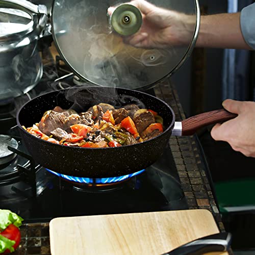 17 Piece Pots and Pans Set (Black / 17-piece)