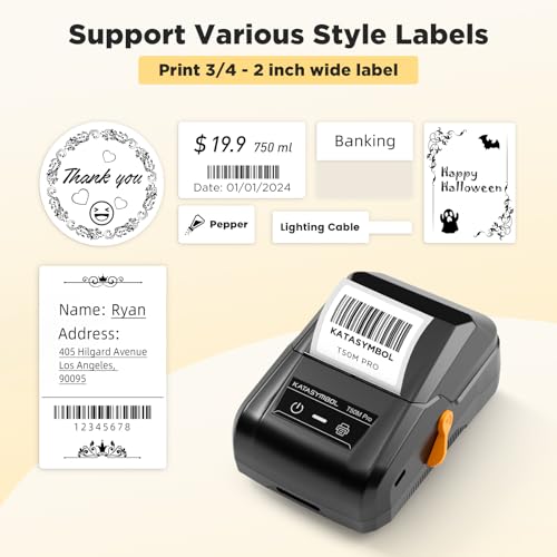 T50M Pro Bluetooth Label Maker Machine with 4 Tapes (4 Count)