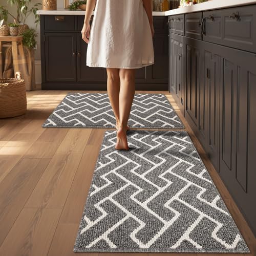 Indoor Door Mat (Silver Grey / 24"x35"+24"x35" (Rectangular))