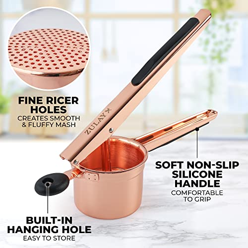 Premium Large 15oz Potato Ricer (Fixed Disc / Rose Gold Fixed Disc)