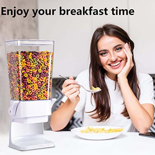 Cereal Dispenser Countertop with lids (White / Large)