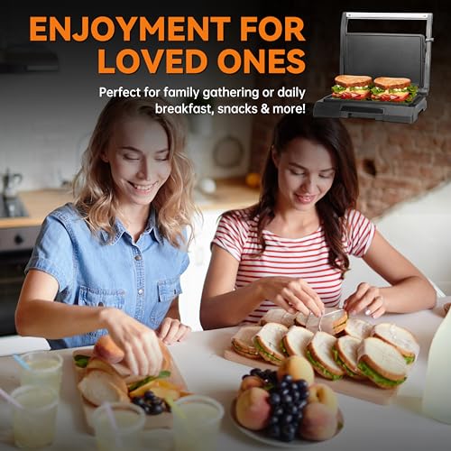 Mini Panini Press Electric Griddle (Steel grey)