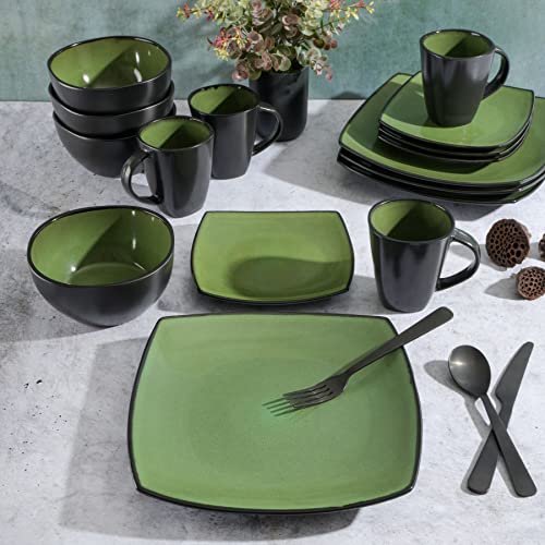 Soho Lounge 16 Piece Dinnerware Set (Service for 4 (16pcs) / Green (Soho Lounge))