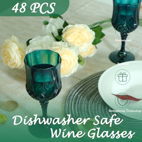 48Pack Plastic Wine Glasses (48 Count)