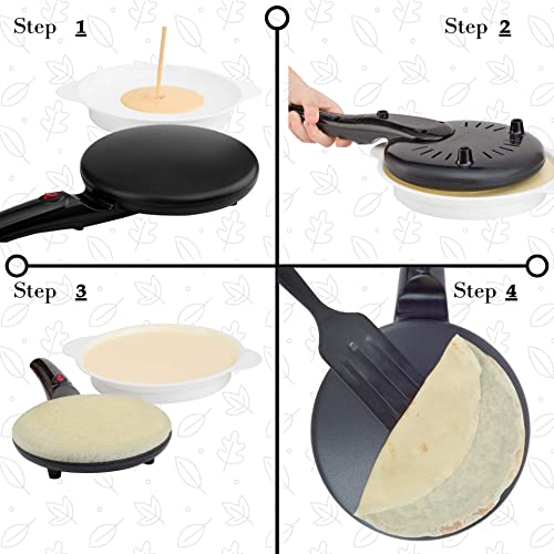 Black Electric Crepe Maker (8 Inch Corded / Black)