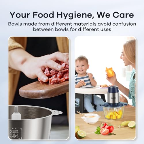 Food Processors with 2 Bowls (2 Count)