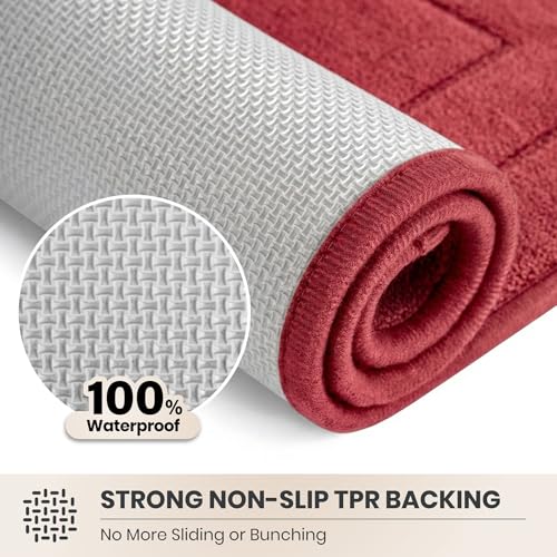 Hallway Runner Rug (Burgundy Red / 24" X 59" (Runner))