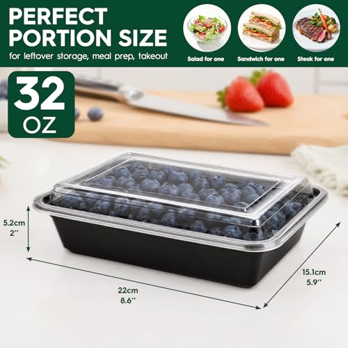 Glotoch Meal Prep Containers 32oz 50 Pack (32oz-50pc)