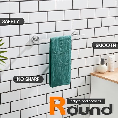 16 Inch Bathroom Towel Bar Bath Towel Rack Kitchen Towel Holder Towel Hanger Wall Mounted SUS304 Stainless Steel Brushed Nickel AN4001BR (Brushed Nickel / 16-Inch)