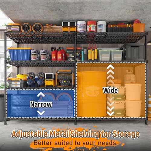 Storage Shelves (Black-81.5Wx23.62Dx70.86H)