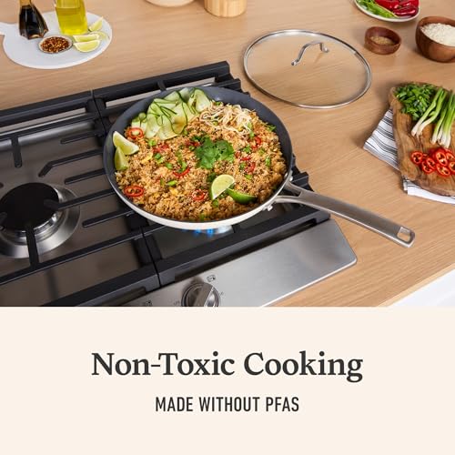 Ceramic Nonstick 12 Piece Cookware Set (12-Piece Set / Flour)