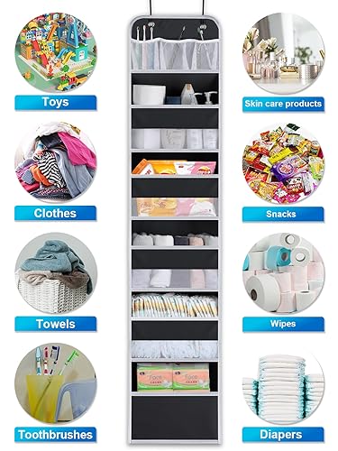 Over the Door Organizer Storage (Black / 1 pack)