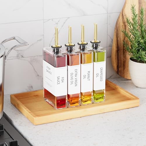Kitchen Cooking Oil Dispenser Set (4 Pack / Gold)