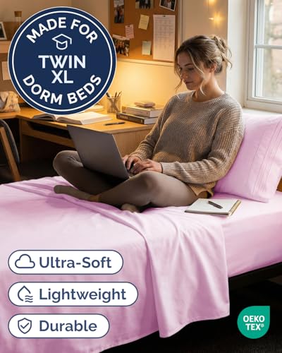 Twin XL 3 Piece Sheet Set (32 - Light Pink / Twin XL)
