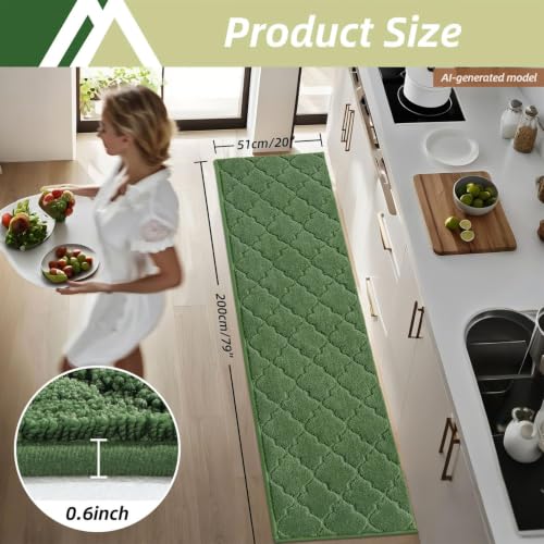 Soft Kitchen Floor Mats and Rugs Non Slip 20"x79"