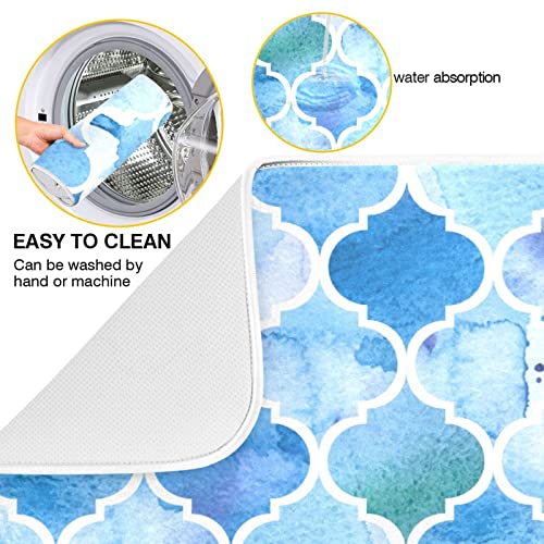 Super Absorbent Dish Drying Mat (Watercolour Moroccan Background / 18" x 24")