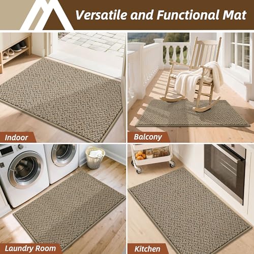 Dirt Trapper Door Mat 24"x36" Non Slip Washable Taupe (86.4 Sq Ft)