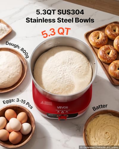 5.3 Qt Electric Dough Maker 500W Stand Mixer (5.3 QT)