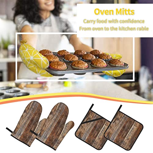 Oven Mitts and Pot Holders Sets of 4 (Pot Holders-1393)