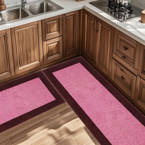 Kitchen Rug 24" x 70" (Burgundy Red / 24" X 70")
