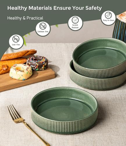 7.5 Inch Pasta Bowls Set of 4 (Set of 4 / Dark Green)