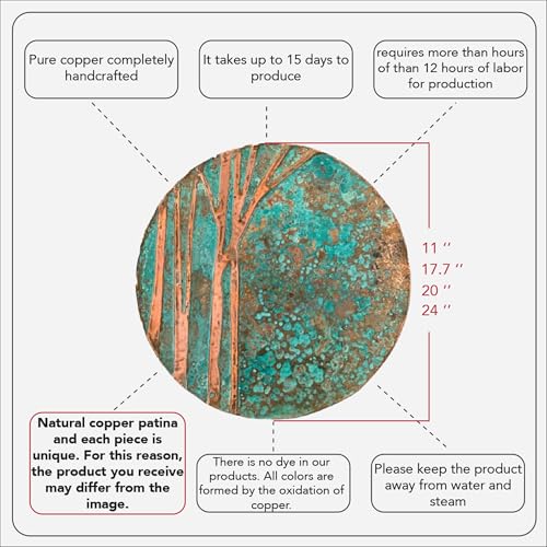 Handmade Copper Wall Art for Home (Tree of Life / 11 inch)
