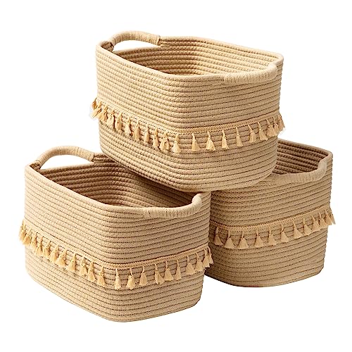 Storage Basket 3 Pack for Organizing (Jute / 3 Pack)