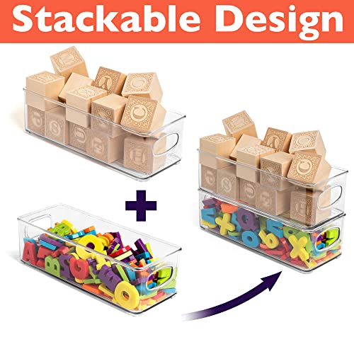Plastic Pantry Organization and Food Storage Bin (4 Pack)