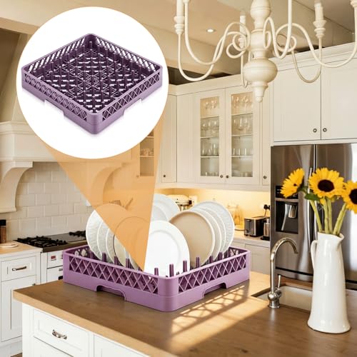 1 Pack Commercial Dishwasher Tray Rack (Brown / Peg Dish)