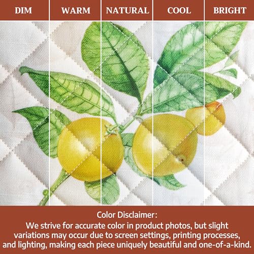 Pot Holders 100% Cotton Potholders (004 - Limoncello / 8" x 8" (Pot Holder Pack of 2))