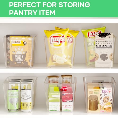 6 Pack Clear Plastic Storage Bins (6 Count)