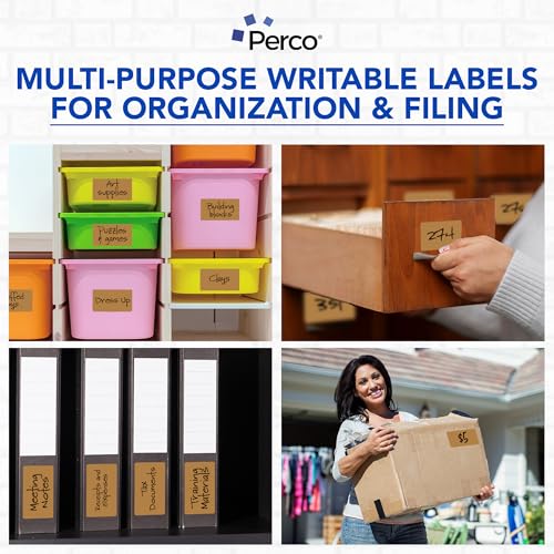 Kraft Brown 3x5 Inch Perforated Sticker Labels (1 Roll / Kraft Brown)