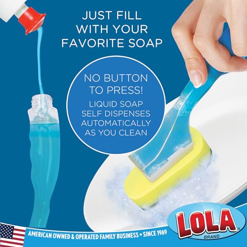 Dish Brush w Soap Dispenser Wand