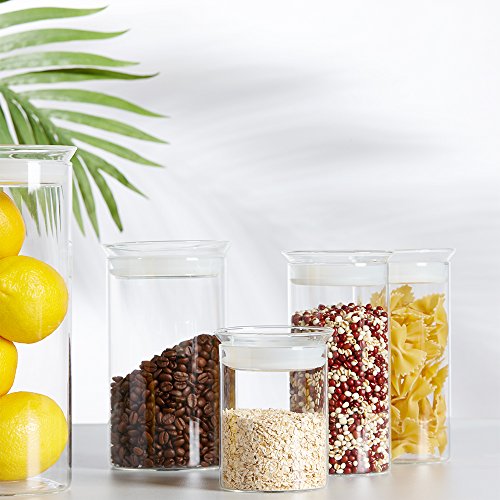 15oz Glass Jars with Airtight Lid (Clear / 3-15oz 2Pack)