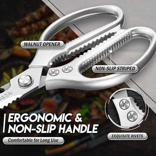Kitchen Scissors Shears Set (Silver)
