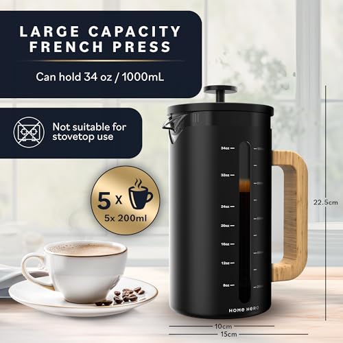French Press Coffee Maker (Black)
