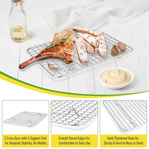 8.7"x6.3" Stainless Steel Mini Cooling Rack Set Fit 9x7 Sheet Pan (8.7" x 6.3")