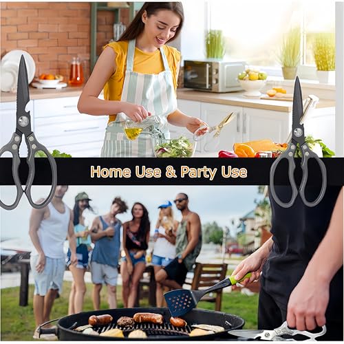 Heavy Duty Sharp Kitchen Scissors (All Black)