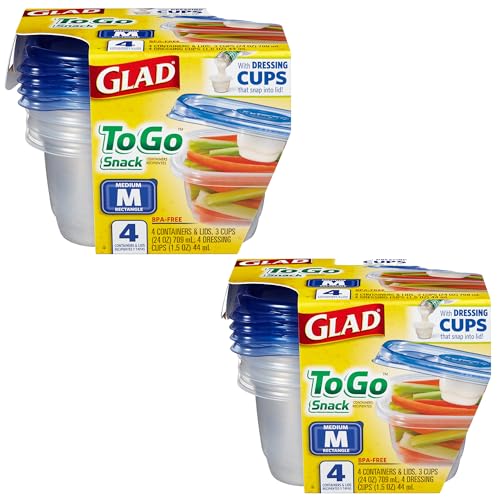 GladWare To Go Medium Rectangle Snack Containers (Rectangle / 24 oz - 8 Count)