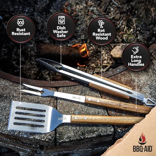 3 piece BBQ Grilling Accessories Set