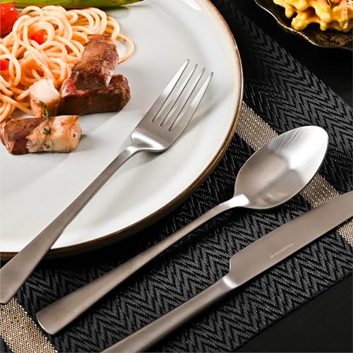 Silverware Set for 8 (Matte Silver / 40-Piece)
