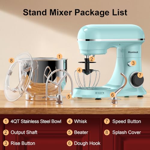 4QT Electric Stand Mixer (Blue)