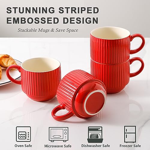 Red Coffee Mugs (Red / 15 Ounces)