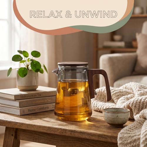 Magnetic Glass Teapot with Infuser (Round 750)