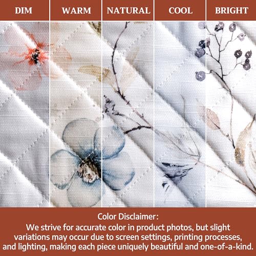 Pot Holders 100% Cotton Potholders (074 - Ice Florals / 8" x 8" (Pot Holder Pack of 2))