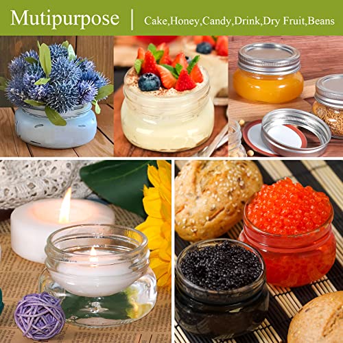24 Pack 4 oz Glass Mason Jars (4oz,24 Pack)
